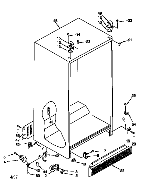 Whirlpool ED27DSXDB06 cabinet diagram