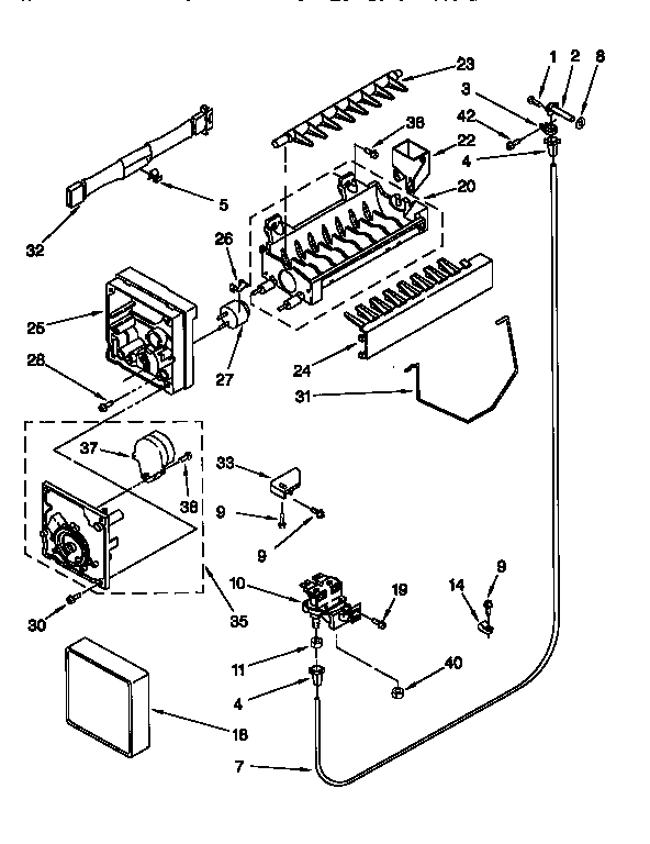Whirlpool ED27DSXDB06 icemaker diagram