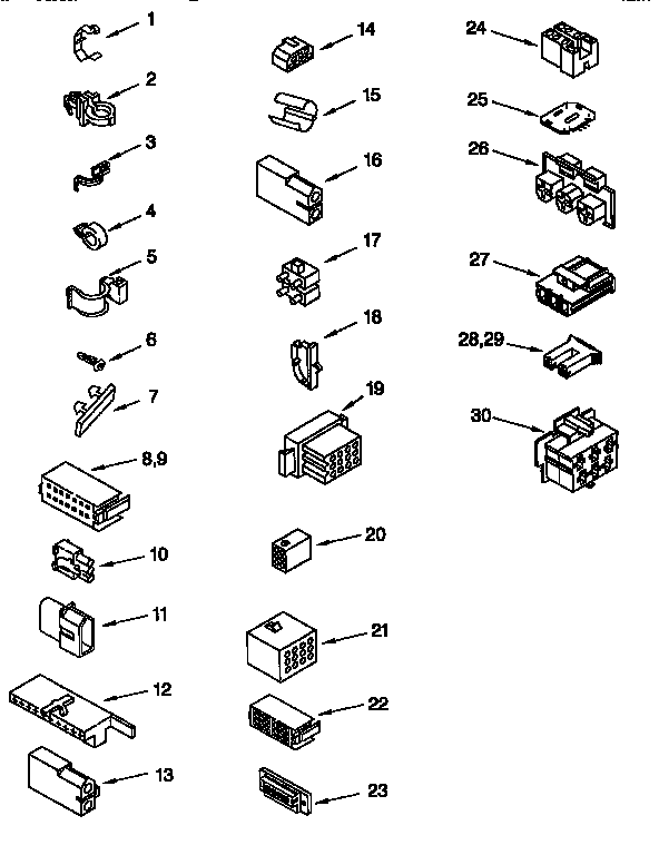 Whirlpool LBR4221EW1 wiring harness diagram