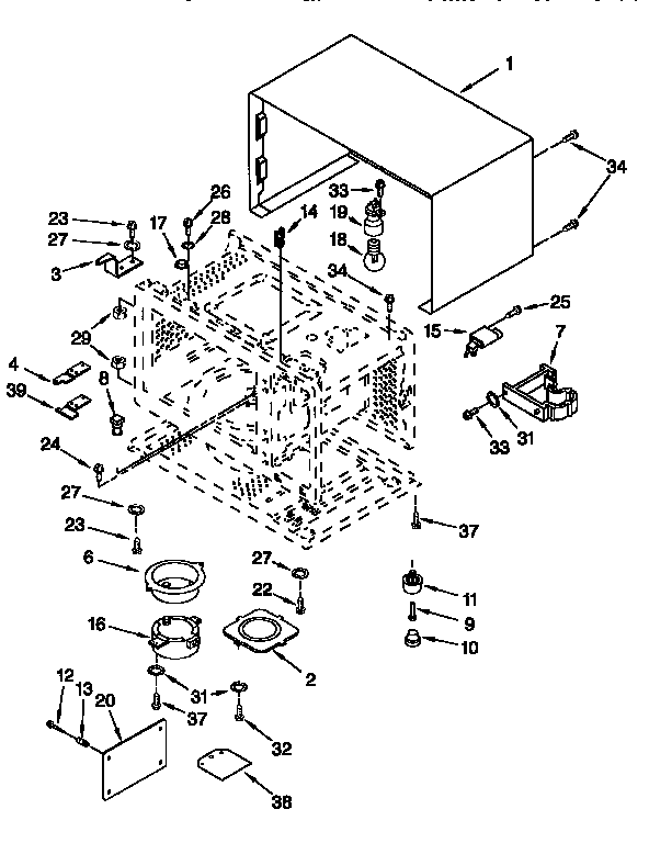 Whirlpool MT8116XEB0 cabinet diagram