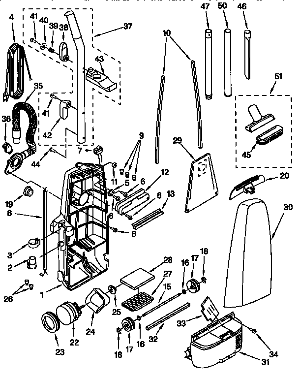 Kenmore 11637312691 dust compartment diagram