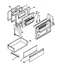 Whirlpool SF370PEWQ1 oven door and drawer diagram