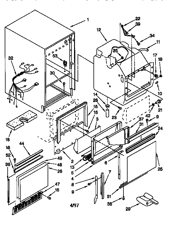 Whirlpool EC5100XEN1 cabinet diagram