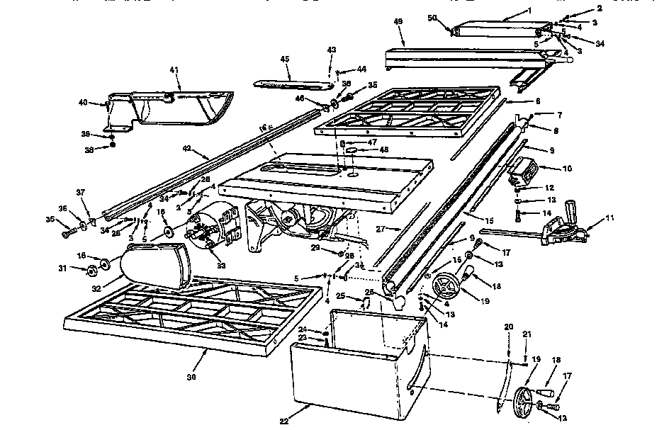 Craftsman 113299510 frame assembly diagram