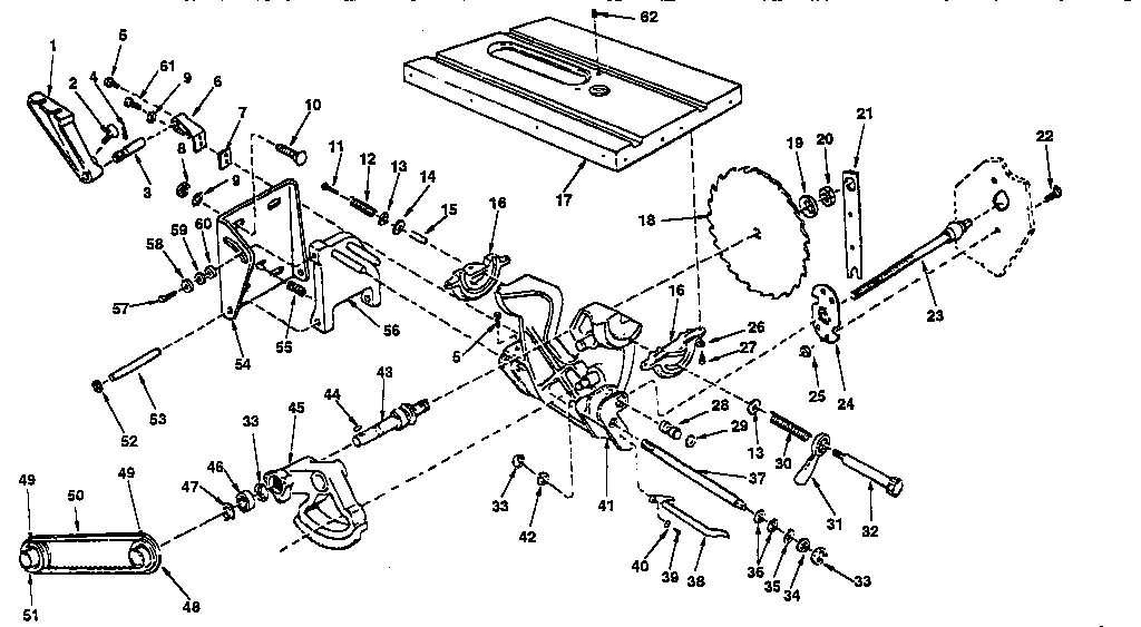 Craftsman 113299510 motor base assembly diagram