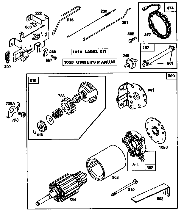 Western Auto 7157A79 motor and drive starter diagram
