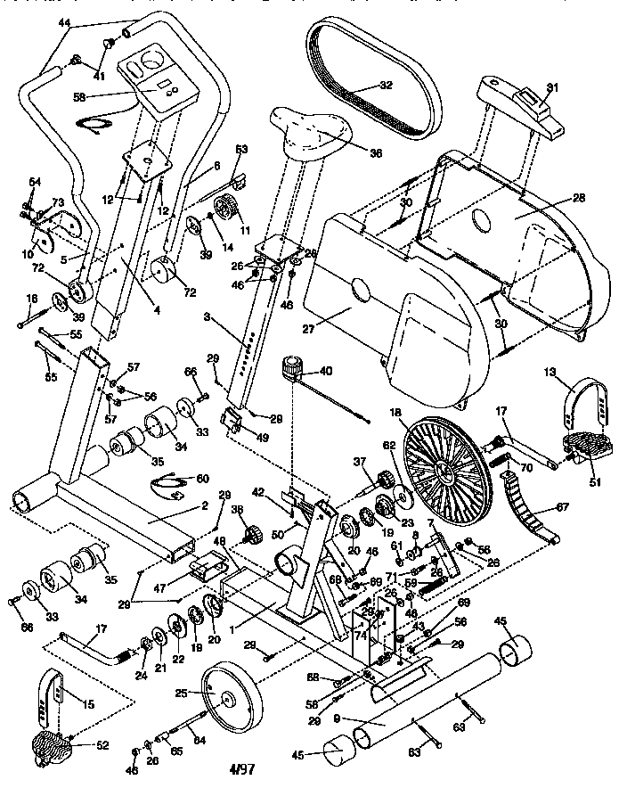 Proform PFEX72060 unit parts diagram