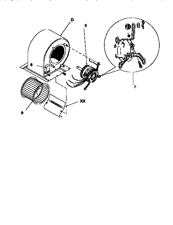 ICP PGB048D1LB blower diagram