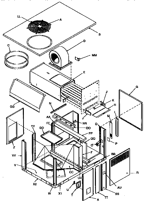 ICP PGMF60F150B non-functional replacement parts diagram