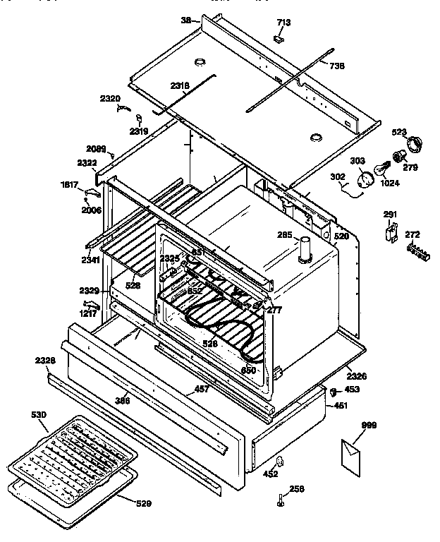 GE JCS57V3WH body parts diagram