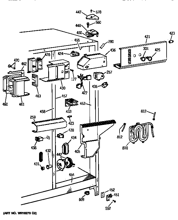 GE TFK25PRYDAA fresh food section diagram