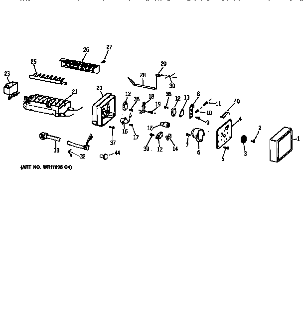 GE TFK25PRYDAA icemaker wr30x0303 diagram