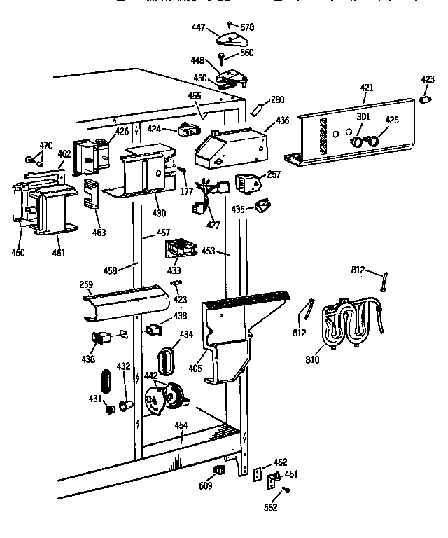 GE TFK25PRYDWW fresh food section diagram