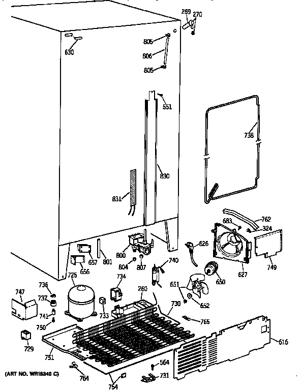 GE TFK22PRXDAA unit parts diagram