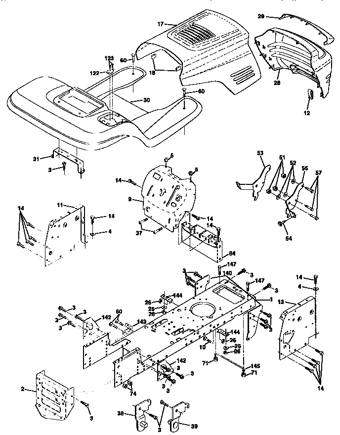 Craftsman 917258031 chassis and enclosures diagram