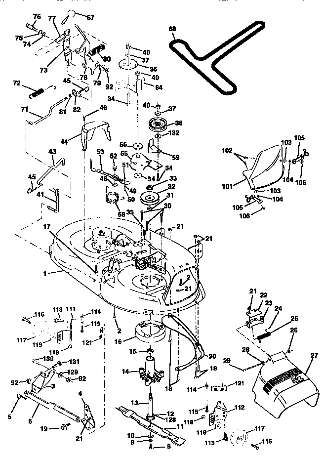Craftsman 917258031 mower deck diagram