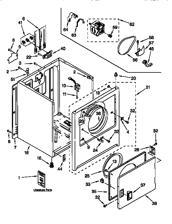 Kenmore 11066514692 cabinet diagram