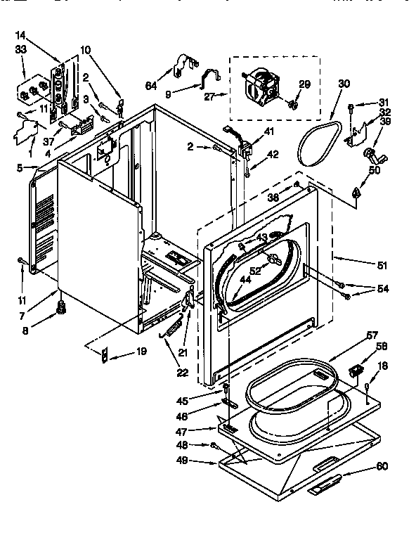 Kenmore 11066702692 cabinet diagram