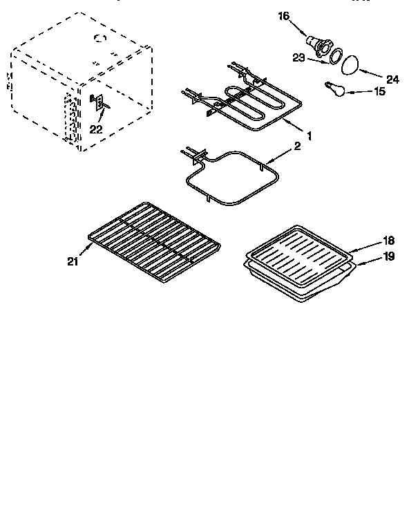 KitchenAid KERC600EWH2 oven diagram