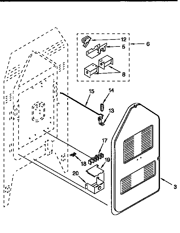 KitchenAid KERC500EAL2 rear chassis diagram