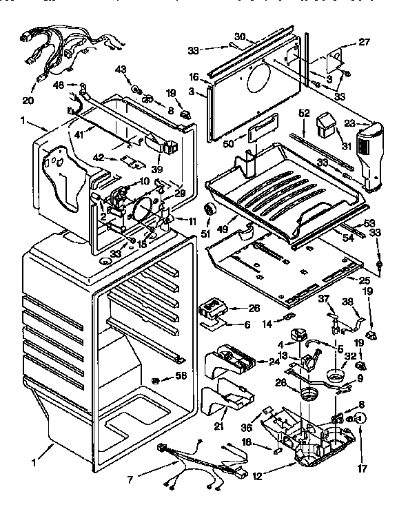 KitchenAid KTRS21MFWH00 liner diagram