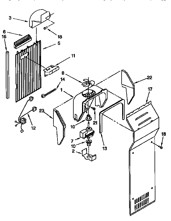 KitchenAid KSRB22QFBL00 air flow diagram