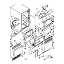 KitchenAid KUIS185EWH1 cabinet liner and door diagram