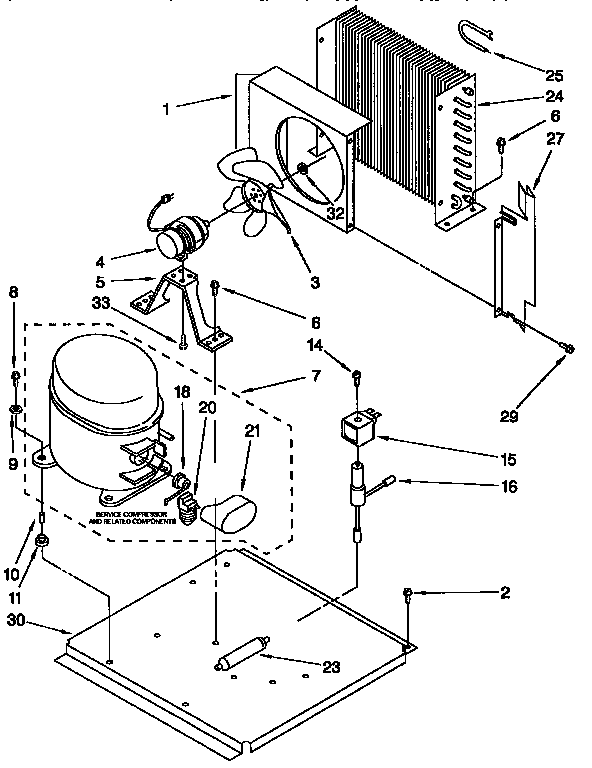 KitchenAid KUIS185EWH1 unit diagram