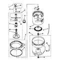 Kenmore 11027812692 agitator, basket and tub diagram