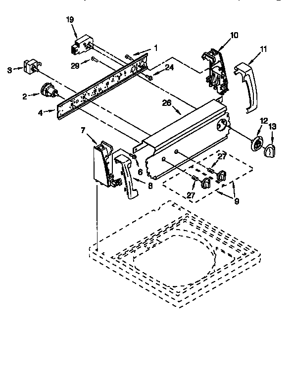 Kenmore 11026722692 control panel diagram