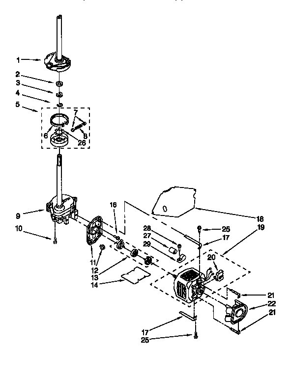 Kenmore 11026722692 brake, clutch, gearcase, motor diagram