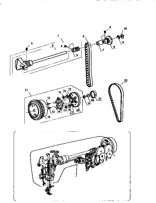 Kenmore 38517124790 upper shaft unit diagram