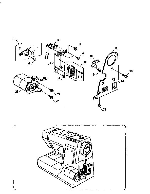 Kenmore 38517124790 motor assembly diagram