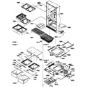 Amana 77272-P1311201WW shelving assemblies diagram