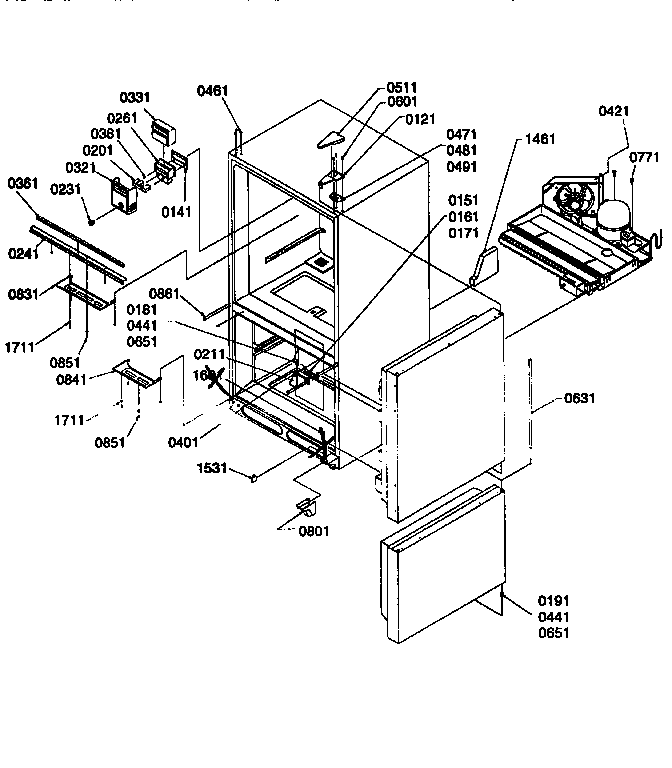 Amana 77277-P1311201WL controls and light covers diagram