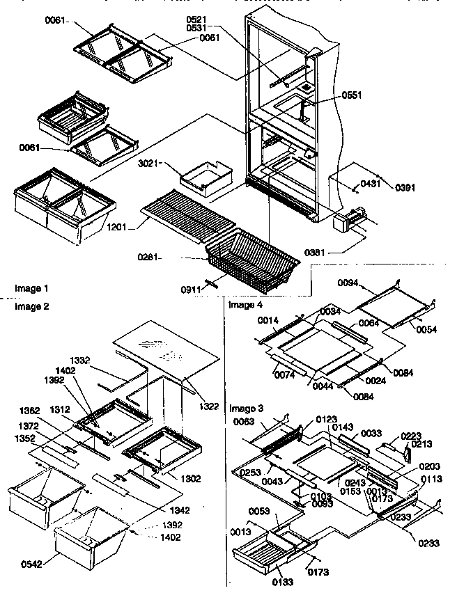 Amana 77277-P1311201WL shelving assemblies diagram