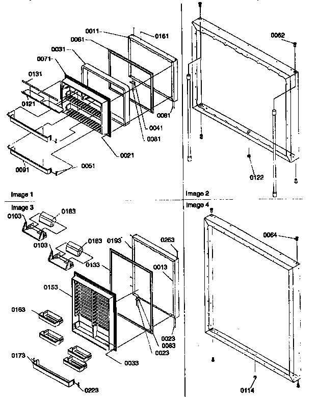 Amana 67275-P1311001WE door assemblies diagram