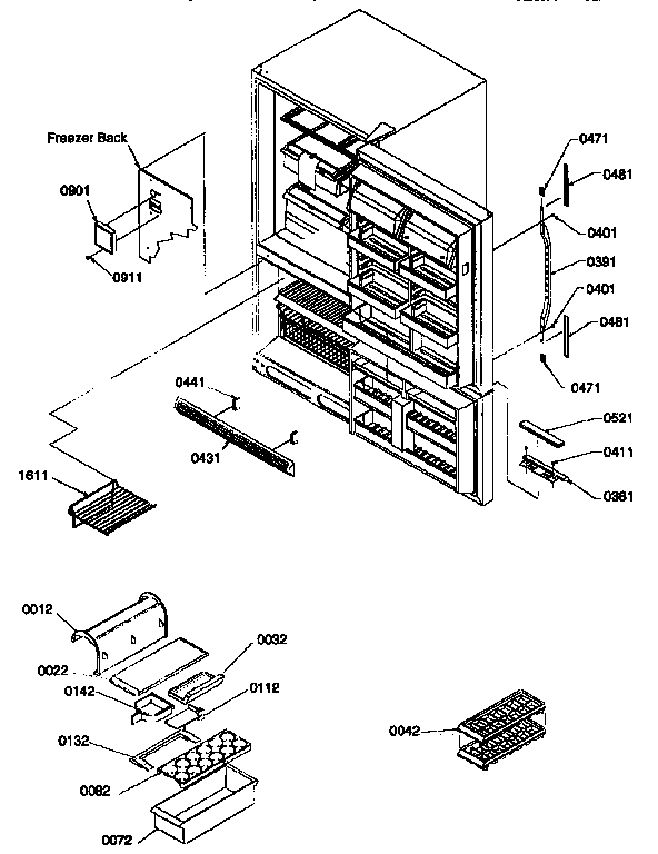 Amana 67272-P1311001WW door handles and accessories diagram