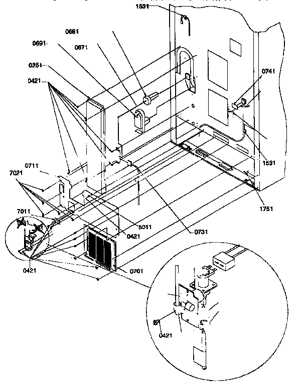 Amana 67272-P1311001WW cabinet back diagram
