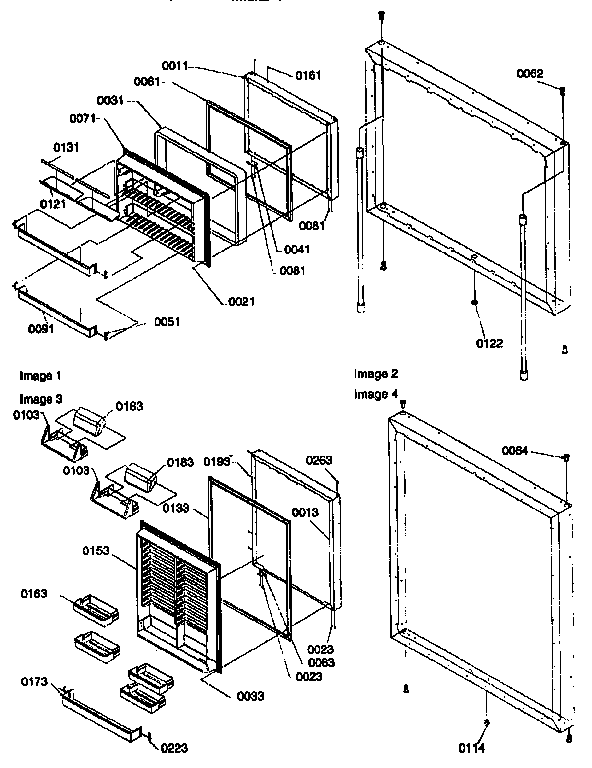 Amana 67272-P1311001WW door assemblies diagram