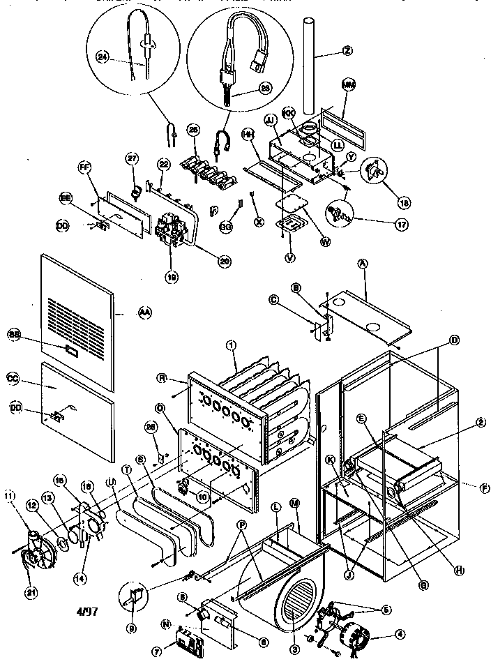 ICP GUK125LP unit parts diagram