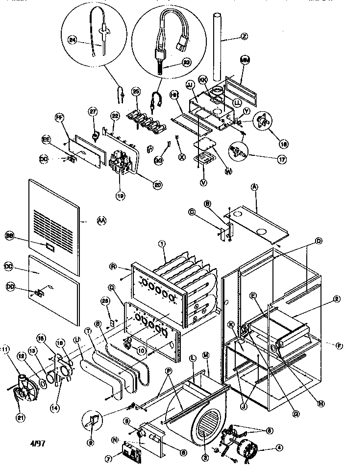 ICP GUK100LP replacement parts diagram