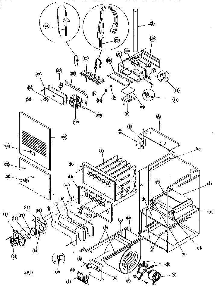 ICP GUK100N16A1 replacement parts diagram