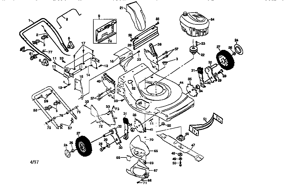 Craftsman 917377340 main frame diagram