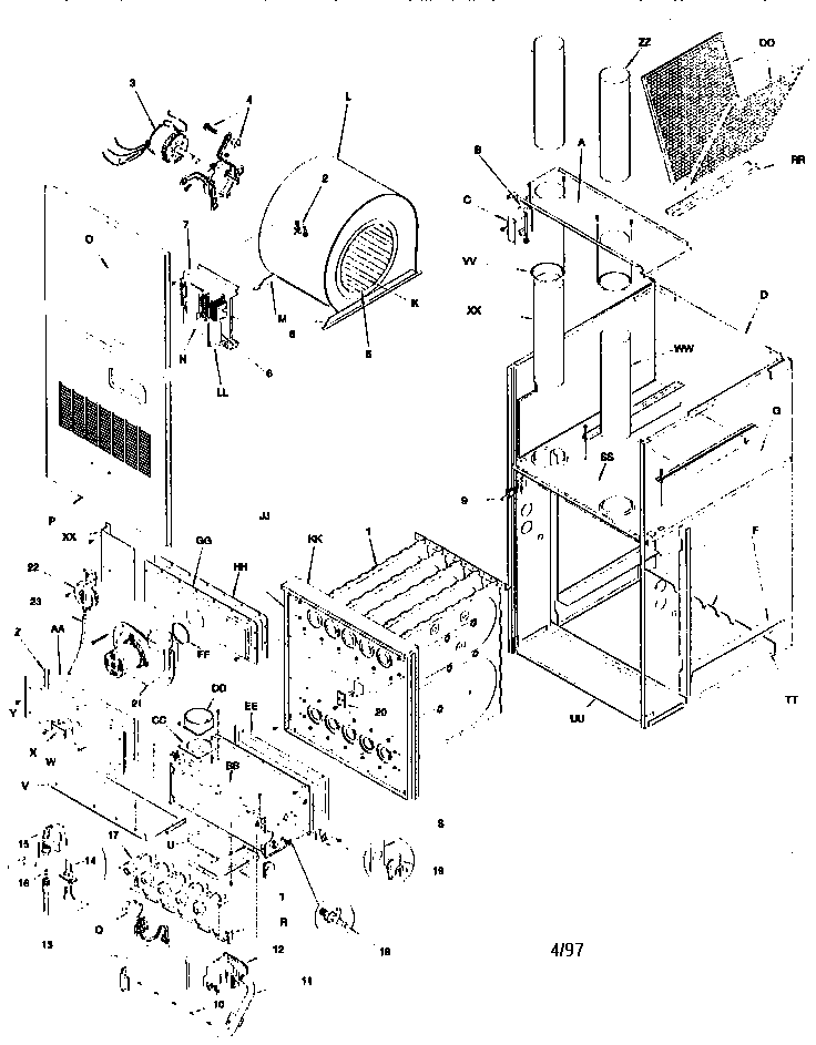 ICP GDL125N20A2 unit parts diagram
