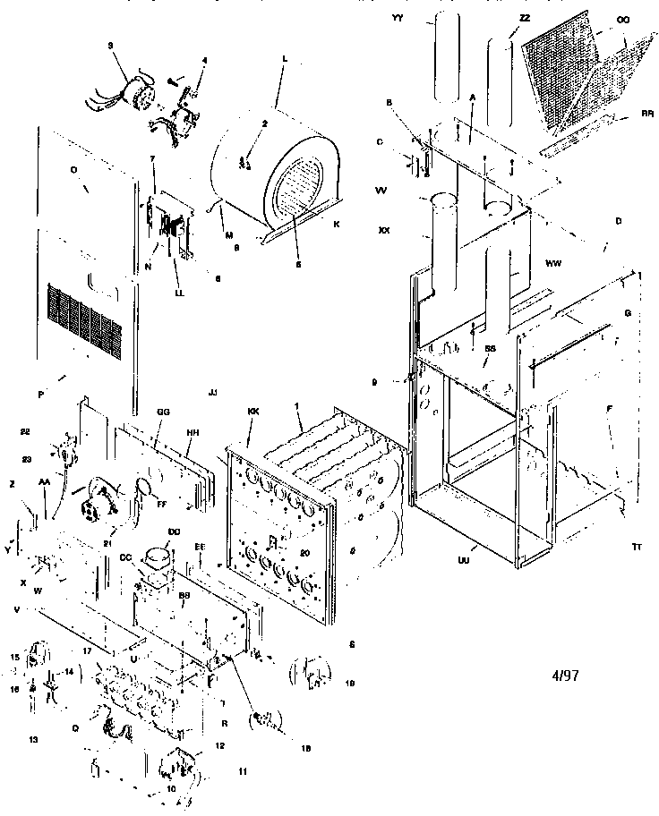 ICP NDC7050BFA2 unit parts diagram