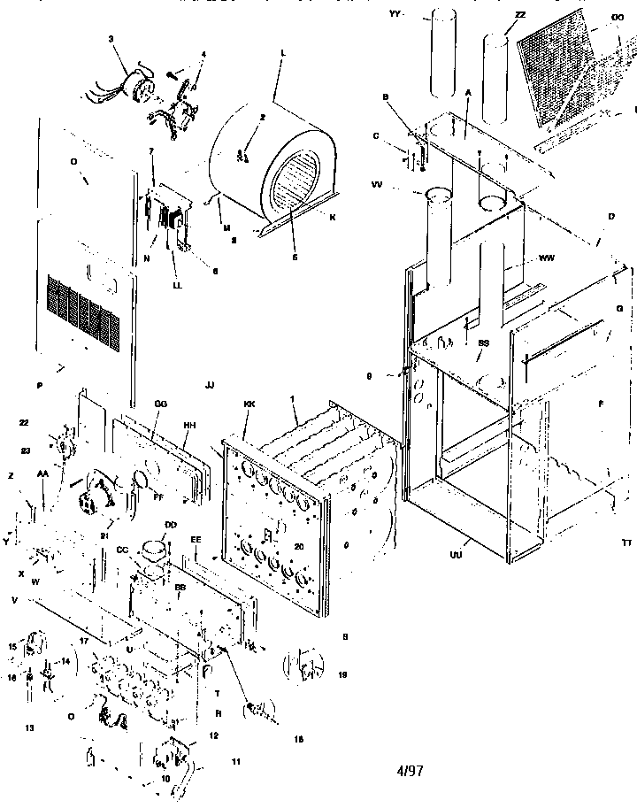 ICP NDC7075BFA2 unit parts diagram