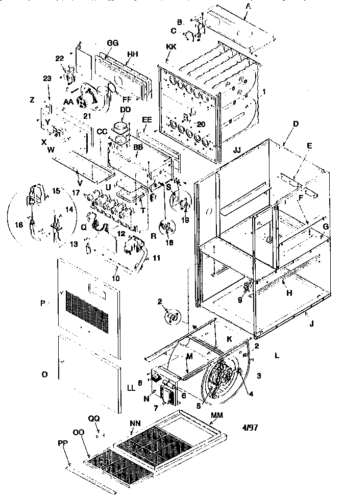 ICP NTC7050BFA2 unit parts diagram