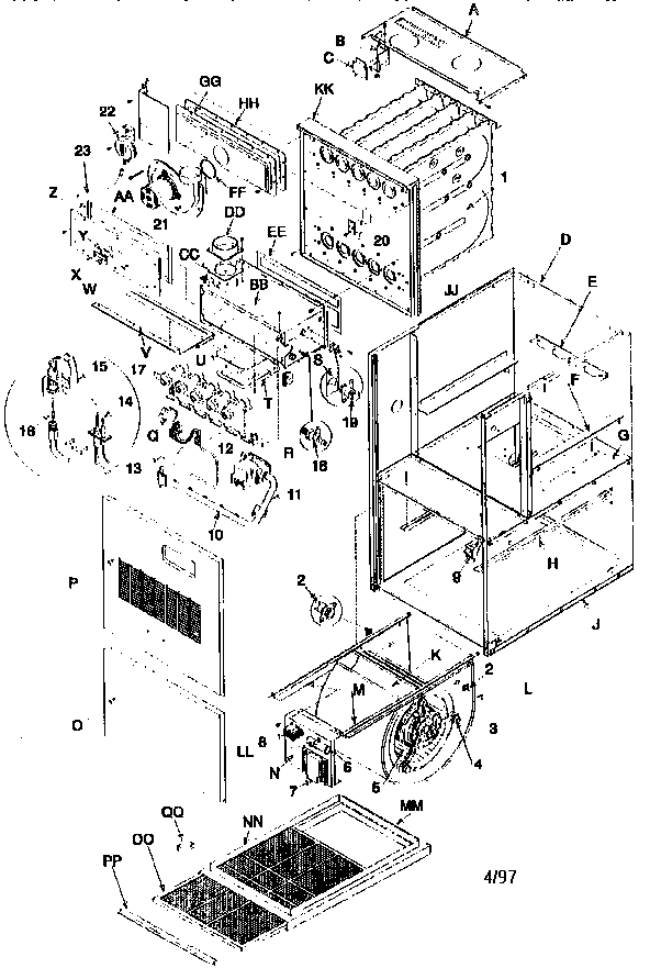 ICP NTC7075BFA2 unit parts diagram