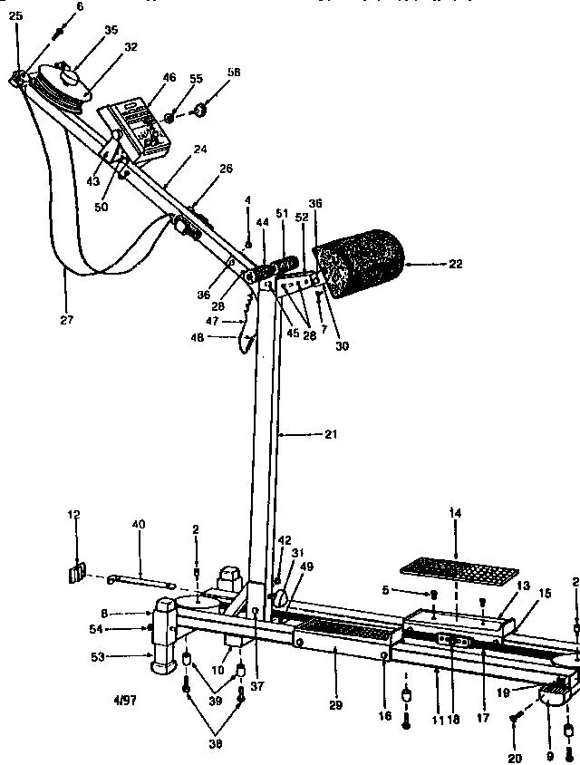 Gold's Gym E367G unit parts diagram